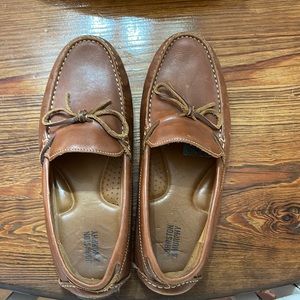 Johnston and Murphy light brown leather loafers